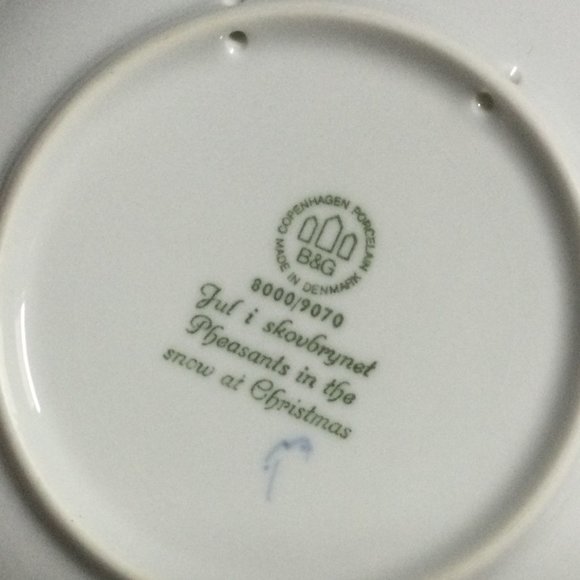 B&G Copenhagen Porcelain 'Jul i skovbrynet' 1970 Decorative Plate Denmark - Picture 6 of 7